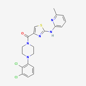 (4-(2,3-Dichlorophenyl)piperazin-1-yl)(2-((6-methylpyridin-2-yl)amino)thiazol-4-yl)methanone