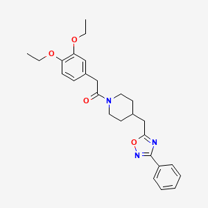 1-[(3,4-Diethoxyphenyl)acetyl]-4-[(3-phenyl-1,2,4-oxadiazol-5-yl)methyl]piperidine
