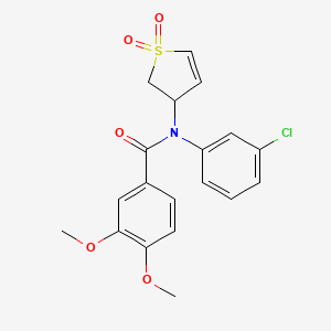 N-(3-chlorophenyl)-N-(1,1-dioxido-2,3-dihydrothien-3-yl)-3,4-dimethoxybenzamide