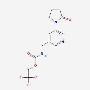 2,2,2-trifluoroethyl N-{[5-(2-oxopyrrolidin-1-yl)pyridin-3-yl]methyl}carbamate