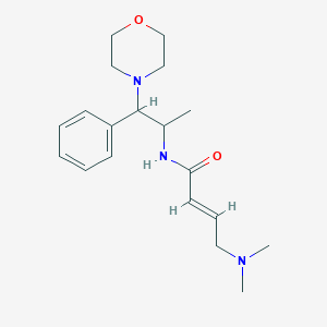 (E)-4-(Dimethylamino)-N-(1-morpholin-4-yl-1-phenylpropan-2-yl)but-2-enamide