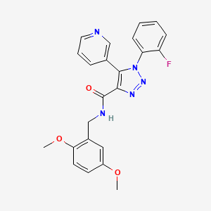 molecular formula C23H20FN5O3 B2813193 N-[(2,5-dimethoxyphenyl)methyl]-1-(2-fluorophenyl)-5-(pyridin-3-yl)-1H-1,2,3-triazole-4-carboxamide CAS No. 1251568-30-5