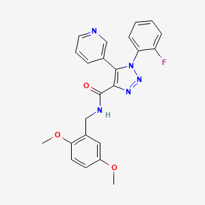 molecular formula C23H20FN5O3 B2813193 N-[4-(2-amino-2-oxoethoxy)-2-(4-methoxyphenyl)quinolin-6-yl]-3-fluorobenzamide CAS No. 1251568-30-5