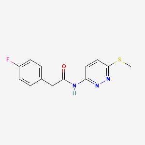 molecular formula C13H12FN3OS B2813199 2-(4-fluorophenyl)-N-(6-(methylthio)pyridazin-3-yl)acetamide CAS No. 1021252-90-3