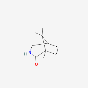 molecular formula C10H17NO B2813204 1,8,8-三甲基-3-氮杂双环[3.2.1]辛烷-2-酮 CAS No. 1197-67-7