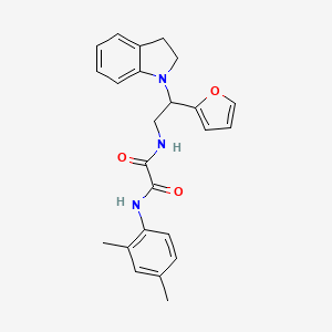 molecular formula C24H25N3O3 B2813207 N1-(2,4-dimethylphenyl)-N2-(2-(furan-2-yl)-2-(indolin-1-yl)ethyl)oxalamide CAS No. 898458-47-4