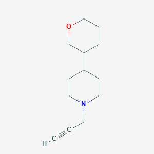 molecular formula C13H21NO B2813210 4-(Oxan-3-yl)-1-prop-2-ynylpiperidine CAS No. 2108848-82-2