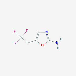 molecular formula C5H5F3N2O B2813216 5-(2,2,2-Trifluoroethyl)-1,3-oxazol-2-amine CAS No. 1379247-61-6