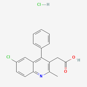 (6-Chloro-2-methyl-4-phenylquinolin-3-yl)acetic acid hydrochloride