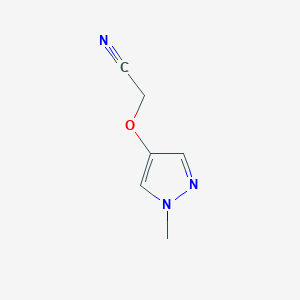molecular formula C6H7N3O B2813225 2-(1-Methylpyrazol-4-yl)oxyacetonitrile CAS No. 1595540-27-4