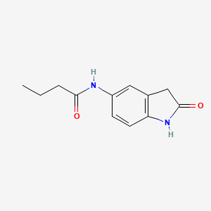 molecular formula C12H14N2O2 B2813227 N-(2-oxoindolin-5-yl)butyramide CAS No. 117100-83-1