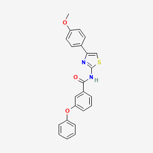 molecular formula C23H18N2O3S B2813232 N-[4-(4-methoxyphenyl)-1,3-thiazol-2-yl]-3-phenoxybenzamide CAS No. 313648-03-2