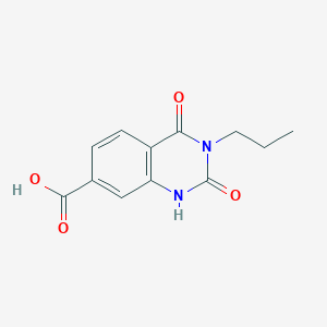 molecular formula C12H12N2O4 B2813238 2,4-Dioxo-3-propyl-1H-quinazoline-7-carboxylic acid CAS No. 917889-48-6