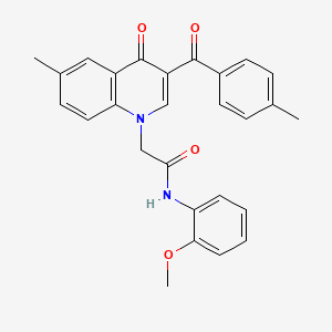 N-(2-methoxyphenyl)-2-(6-methyl-3-(4-methylbenzoyl)-4-oxoquinolin-1(4H)-yl)acetamide