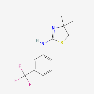 molecular formula C12H13F3N2S B2813249 4,4-dimethyl-N-[3-(trifluoromethyl)phenyl]-4,5-dihydro-1,3-thiazol-2-amine CAS No. 281211-64-1