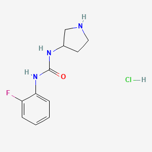 1-(2-Fluorophenyl)-3-pyrrolidin-3-ylurea;hydrochloride