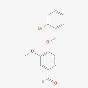 molecular formula C15H13BrO3 B2813257 4-[(2-Bromobenzyl)oxy]-3-methoxybenzaldehyde CAS No. 384859-32-9