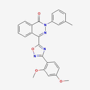 molecular formula C25H20N4O4 B2813264 4-[3-(2,4-dimethoxyphenyl)-1,2,4-oxadiazol-5-yl]-2-(3-methylphenyl)phthalazin-1(2H)-one CAS No. 1291856-68-2