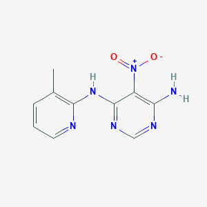 molecular formula C10H10N6O2 B2813265 N-(3-methylpyridin-2-yl)-5-nitropyrimidine-4,6-diamine CAS No. 497063-62-4