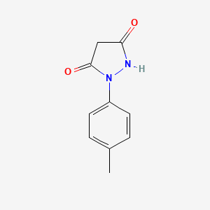 molecular formula C10H10N2O2 B2813275 1-(4-Methylphenyl)pyrazolidine-3,5-dione CAS No. 392736-84-4