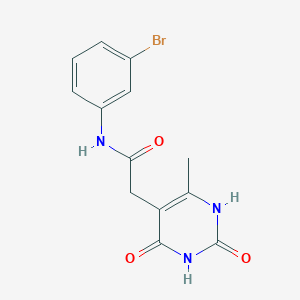 molecular formula C13H12BrN3O3 B2813300 N-(3-bromophenyl)-2-(6-methyl-2,4-dioxo-1,2,3,4-tetrahydropyrimidin-5-yl)acetamide CAS No. 1172973-97-5