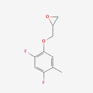 molecular formula C10H10F2O2 B2813302 2-[(2,4-二氟-5-甲基苯氧基)甲基]环氧乙烷 CAS No. 2408974-62-7
