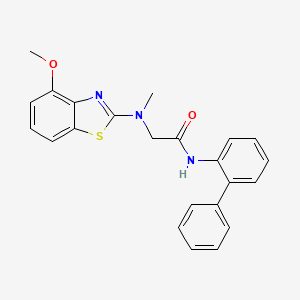 molecular formula C23H21N3O2S B2813307 N-([1,1'-biphenyl]-2-yl)-2-((4-methoxybenzo[d]thiazol-2-yl)(methyl)amino)acetamide CAS No. 1351644-81-9