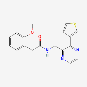 2-(2-methoxyphenyl)-N-((3-(thiophen-3-yl)pyrazin-2-yl)methyl)acetamide