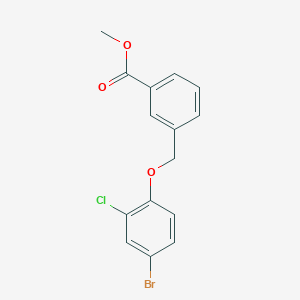 molecular formula C15H12BrClO3 B2813309 Methyl 3-[(4-bromo-2-chlorophenoxy)methyl]benzoate CAS No. 832737-25-4