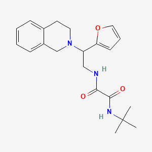 molecular formula C21H27N3O3 B2813335 N-tert-butyl-N'-[2-(furan-2-yl)-2-(1,2,3,4-tetrahydroisoquinolin-2-yl)ethyl]ethanediamide CAS No. 904278-34-8