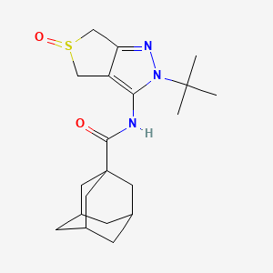 molecular formula C20H29N3O2S B2813346 N-{2-tert-butyl-5-oxo-2H,4H,6H-5lambda4-thieno[3,4-c]pyrazol-3-yl}adamantane-1-carboxamide CAS No. 1007194-35-5