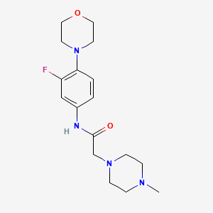 molecular formula C17H25FN4O2 B2813370 N-(3-fluoro-4-morpholinophenyl)-2-(4-methylpiperazino)acetamide CAS No. 439121-34-3