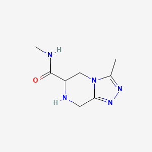 molecular formula C8H13N5O B2813407 N,3-dimethyl-5H,6H,7H,8H-[1,2,4]triazolo[4,3-a]pyrazine-6-carboxamide CAS No. 1934280-00-8