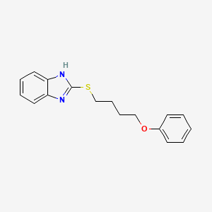 molecular formula C17H18N2OS B2813428 2-[(4-PHENOXYBUTYL)SULFANYL]-1H-1,3-BENZODIAZOLE CAS No. 110143-83-4