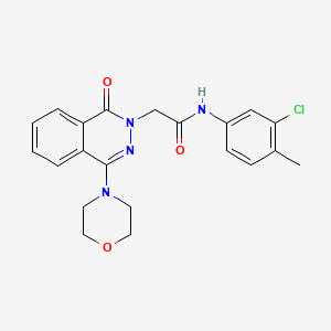 molecular formula C21H21ClN4O3 B2813447 N-(3-chloro-4-methylphenyl)-2-[4-(morpholin-4-yl)-1-oxo-1,2-dihydrophthalazin-2-yl]acetamide CAS No. 1251606-65-1