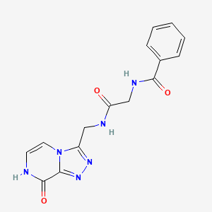 molecular formula C15H14N6O3 B2813449 N-({8-hydroxy-[1,2,4]triazolo[4,3-a]pyrazin-3-yl}methyl)-2-(phenylformamido)acetamide CAS No. 2034324-34-8