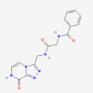 N-(2-(((8-hydroxy-[1,2,4]triazolo[4,3-a]pyrazin-3-yl)methyl)amino)-2-oxoethyl)benzamide