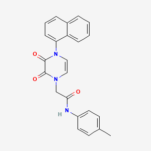 molecular formula C23H19N3O3 B2813451 N-(4-methylphenyl)-2-[4-(naphthalen-1-yl)-2,3-dioxo-1,2,3,4-tetrahydropyrazin-1-yl]acetamide CAS No. 898409-24-0