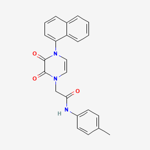 N-(4-methylphenyl)-2-(4-naphthalen-1-yl-2,3-dioxopyrazin-1-yl)acetamide