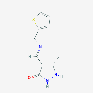5-methyl-4-{[(2-thienylmethyl)amino]methylene}-2,4-dihydro-3H-pyrazol-3-one