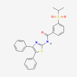 molecular formula C25H22N2O3S2 B2813456 N-(4,5-diphenylthiazol-2-yl)-3-(isopropylsulfonyl)benzamide CAS No. 919862-36-5