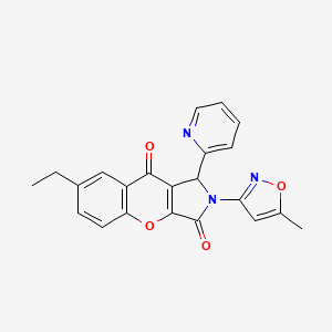 7-Ethyl-2-(5-methylisoxazol-3-yl)-1-(pyridin-2-yl)-1,2-dihydrochromeno[2,3-c]pyrrole-3,9-dione