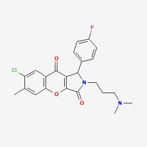 7-Chloro-2-(3-(dimethylamino)propyl)-1-(4-fluorophenyl)-6-methyl-1,2-dihydrochromeno[2,3-c]pyrrole-3,9-dione