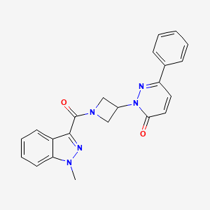 2-[1-(1-Methylindazole-3-carbonyl)azetidin-3-yl]-6-phenylpyridazin-3-one