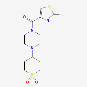 (4-(1,1-dioxidotetrahydro-2H-thiopyran-4-yl)piperazin-1-yl)(2-methylthiazol-4-yl)methanone