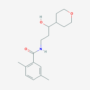 molecular formula C17H25NO3 B2813472 N-[3-hydroxy-3-(oxan-4-yl)propyl]-2,5-dimethylbenzamide CAS No. 2034240-72-5