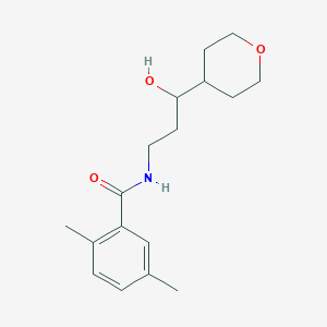 N-(3-hydroxy-3-(tetrahydro-2H-pyran-4-yl)propyl)-2,5-dimethylbenzamide