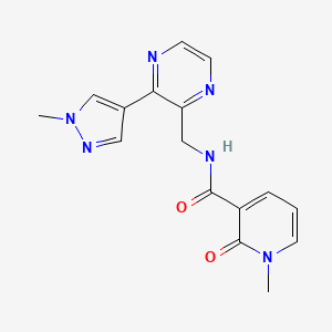 1-methyl-N-((3-(1-methyl-1H-pyrazol-4-yl)pyrazin-2-yl)methyl)-2-oxo-1,2-dihydropyridine-3-carboxamide