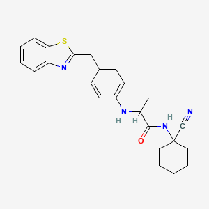 2-({4-[(1,3-benzothiazol-2-yl)methyl]phenyl}amino)-N-(1-cyanocyclohexyl)propanamide