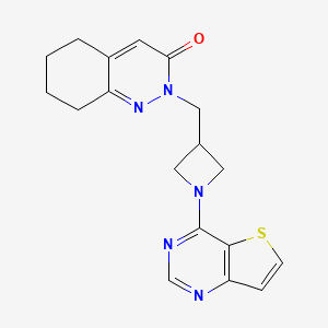2-[(1-{Thieno[3,2-d]pyrimidin-4-yl}azetidin-3-yl)methyl]-2,3,5,6,7,8-hexahydrocinnolin-3-one